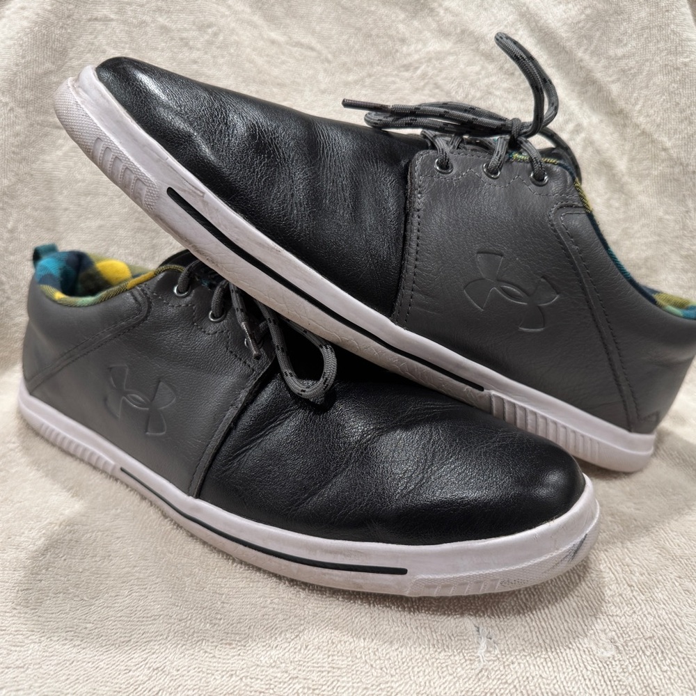Under Armour Street Encounter Men's Black & Gray Leather Sneakers  Mens 12